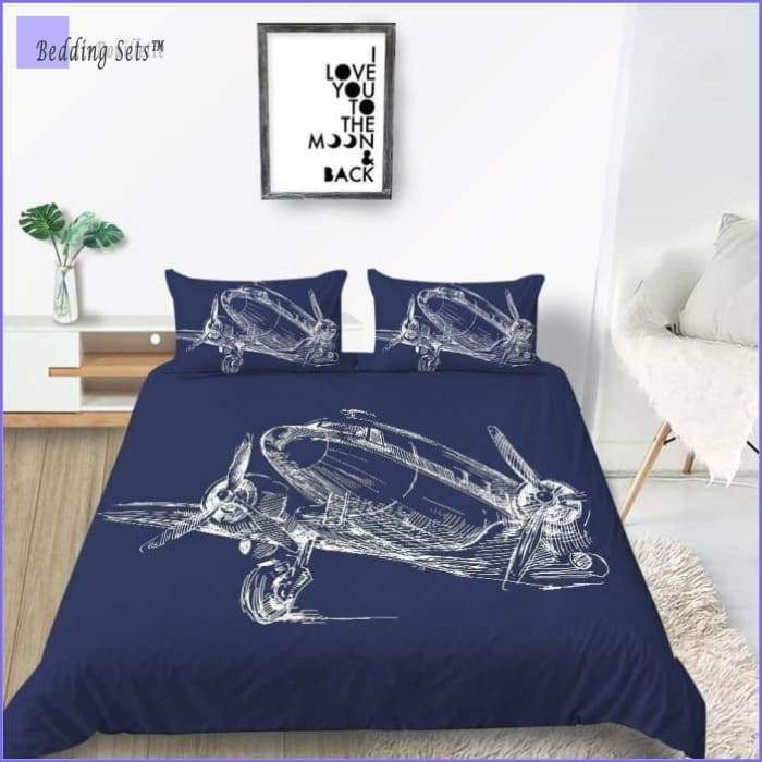 Vintage Airplane Bedding Set - Bedding-Sets™