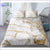 White and Gold Marble Bedding
