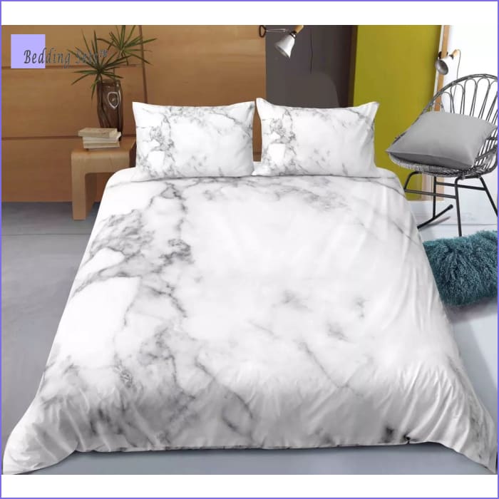 White Marble Bedding Set - Bedding-Sets™