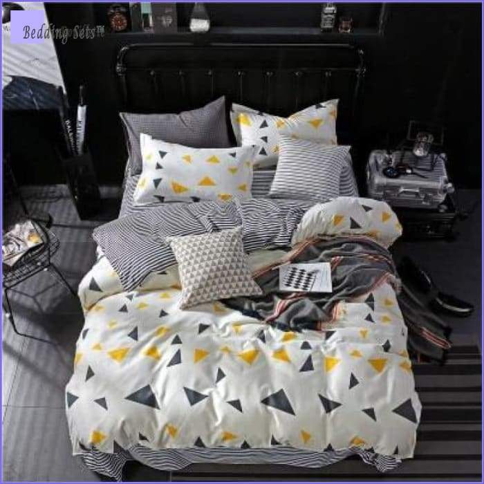 Bedding Set Blanche à Triangles - Bedding-Store™