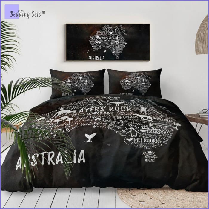 World Map Bedding Australia